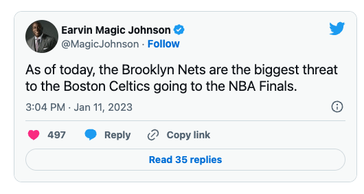 Magic Johnson Nets Celtics