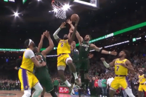 Pool Report on the Final Seconds of Regulation of Tonight’s Los Angeles Lakers at Boston Celtics
