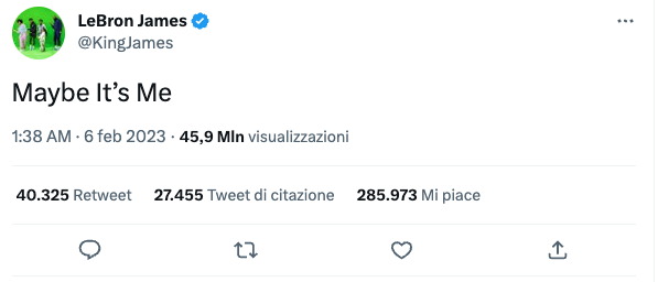 Tweet LeBron James