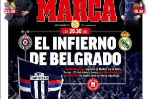 Partizan-Real Madrid, la prima pagina di Marca