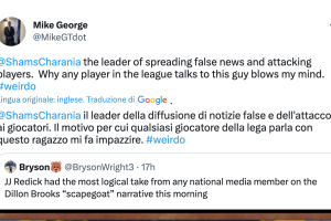 L’agente di Dillon Brooks: Shams Charania re delle fake news