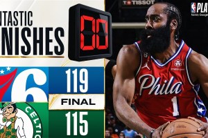 La decide James Harden: il finale tra Celtics e 76ers
