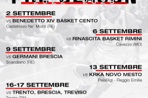 UNAHOTELS Reggio Emilia, il calendario della pre-season