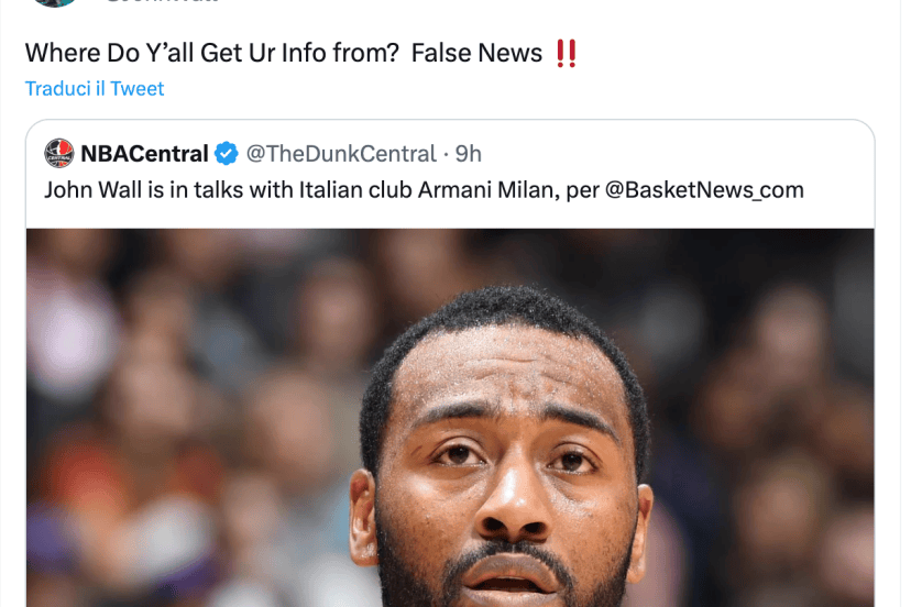 John Wall Olimpia Milano