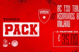 Varese: THREE PACK, il mini abbonamento per le sfide con Milano, Tbilisi e Keravnos