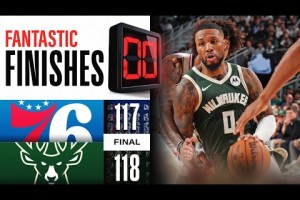 Bucks-76ers, gli ultimi 5′ del match