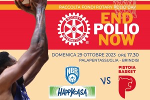 ‘Rotary Polio Day’ al PalaPentassuglia in occasione di Brindisi vs Pistoia