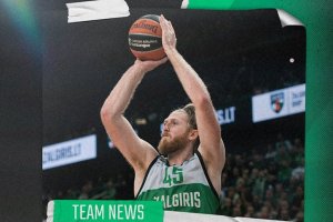 Zalgiris Kaunas’ Brady Manek is out with the knee injury