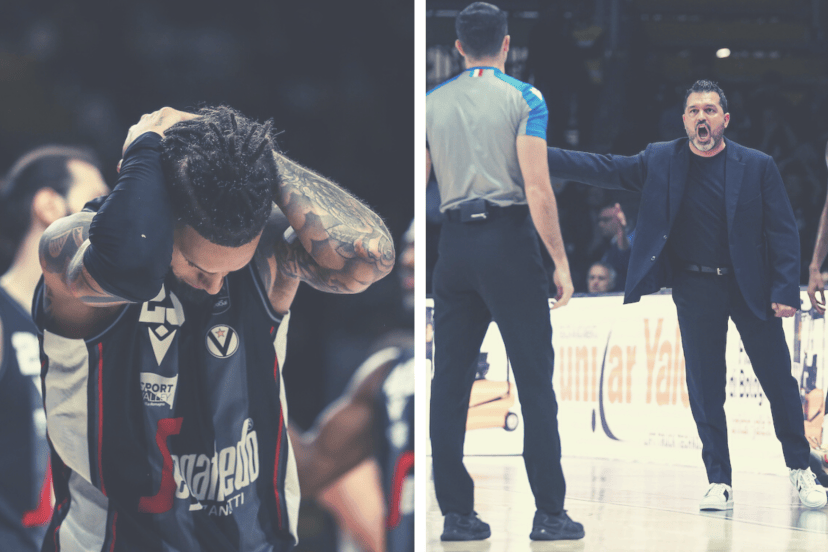 La Virtus Bologna si è presa il bigmatch di lunedì con la Germani Brescia, ma non mancano le polemiche. Ecco le due campane