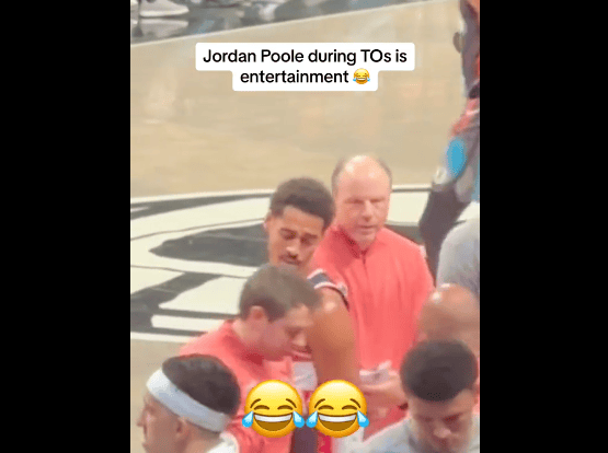 Jordan Poole timeout