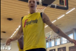 Virtus Bologna, si rivede Achille Polonara al lavoro
