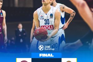 Colpo esterno del Buducnost sul campo del Lietkabelis