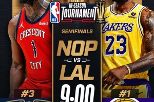 Torneo NBA In-Season, in semifinale sfida tra Lakers e Pelicans