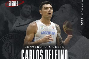 Cento signs Carlos Delfino