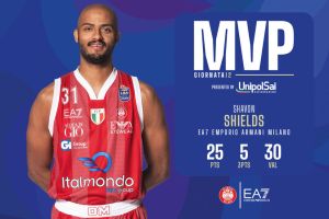 Shavon Shields vince il premio di MVP della 12ª giornata di Serie A UnipolSai