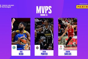 EuroLeague Round 15 Tri-MVPs: Josh Nebo, Kevin Punter, Shavon Shields