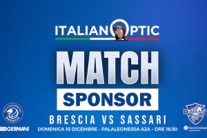 ItalianOptic è Match Sponsor di Brescia-Sassari