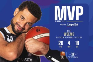Kyle Weems vince il premio di MVP UnipolSai della 17ª Giornata