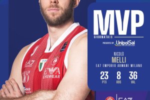 Nicolò Melli vince MVP e Best ITA per il 16° turno di LBA