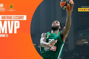 EuroLegue Regular Season – Round 21 MVP: Mathias Lessort, Panathinaikos AKTOR Athens