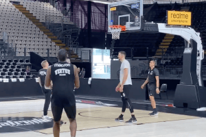 Ante Zizic al lavoro in casa Virtus Bologna