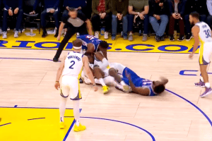 Philadelphia 76ers’ Joel Embiid left the court in the fourth quarter