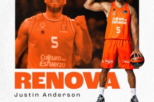 Justin Anderson extends his contract with Valencia Basket