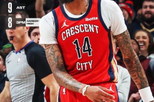 Ingram realizza 8 triple e 41 punti per guidare i Pelicans contro i Raptors