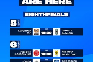 Eurocup, questa sera il via agli ottavi di finale con Ulm-Badalona