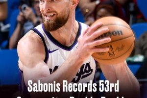 Domantas Sabonis pareggia il record NBA di Kevin Love con ben 53 doppie-doppie consecutive