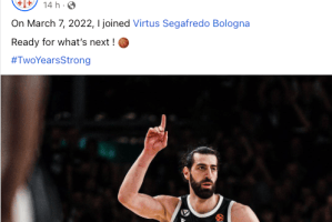 Tornike Shengelia celebra due anni con la Virtus Bologna: Ready for what’s next!