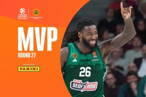 EuroLeague, Regular Season Round 27 MVP: Mathias Lessort , Panathinaikos AKTOR Athens