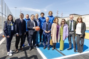 La GeVi Napoli presente all’inaugurazione di un nuovo campo di pallacanestro