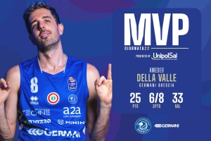 Amedeo Della Valle è MVP e The Best Ita della 22ª giornata della Serie A UnipolSai 2023/24