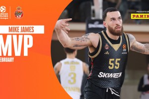 Turkish Airlines EuroLeague MVP for February: Mike James, AS Monaco