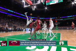 Caleb Martin’s foul on Jayson Tatum