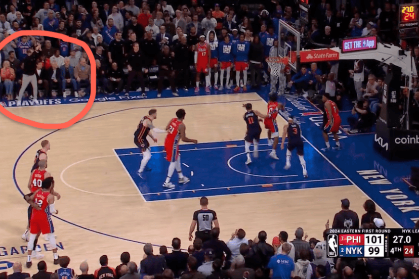Knicks 76ers timeout