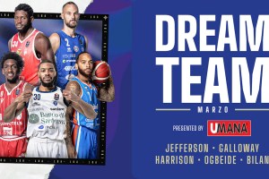 Svelato il Dream Team Umana del mese di marzo della Serie A UnipolSai 2023-2024