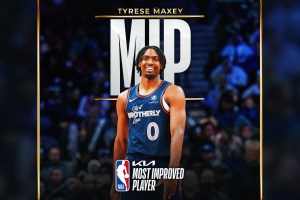 Kia NBA Most Improved Player 2023-2024, vince Tyrese Maxey