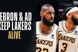 James e Davis tengono in corsa i Lakers