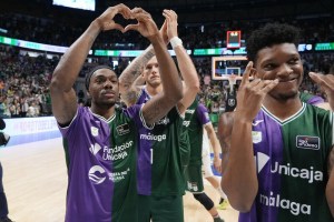 Tonfo Baskonia al Carpena e Unicaja ancora al comando. Vittorie per Madrid, Barça e Valencia