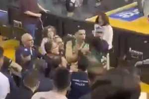 Madness in Paok-Panathinaikos: a fan spits in Lessort’s face and he loses his mind