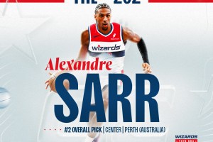 Alex Sarr is the second pick in the 2024 NBA Draft of the Washington Wizards