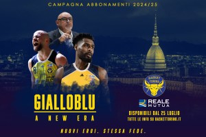 “Gialloblu: a new era”, la campagna abbonamenti 2024/25 di Basket Torino