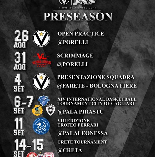 virtus bologna preseason