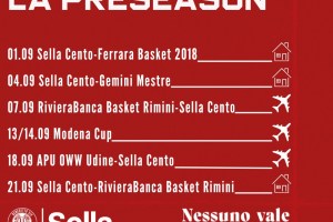 Benedetto XIV Cento, le date della preseason