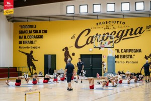 Carpegna Prosciutto Basket Pesaro: primi contatti in allenamento nel quinto giorno di ritiro