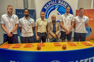 Napoli: presentati Dario Dreznjak, Leonardo Totè, Kaspar Treier e Tomas Woldetensae