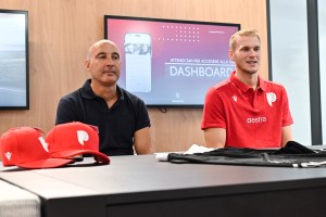 In casa Estra Pistoia Basket tempo di presentazione per Gabriele Benetti
