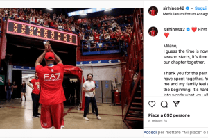 Kyle Hines, la lettera di saluto a Olimpia Milano: In futuro un altro capitolo
